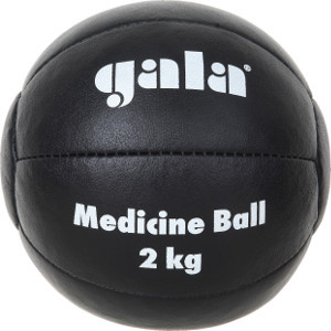 Medicinální míč koženy 2,0kg (černý)