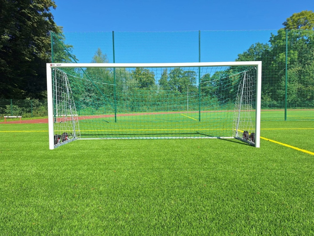 Futbalová bránka 5,0 x 2,0 m – hliníková, prenosná, s ukotvením do zeme a kolieskami