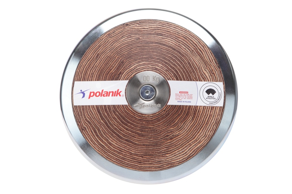 Súťažný disk z tvrdej preglejky - pozinkovaný oceľový okraj , hmotnosť 2 kg, certifikát WA HPD17-2