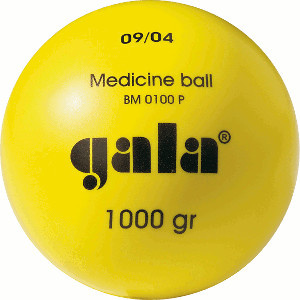Medicínska lopta z plastu (PVC) s hmotnosťou 0,6 kg