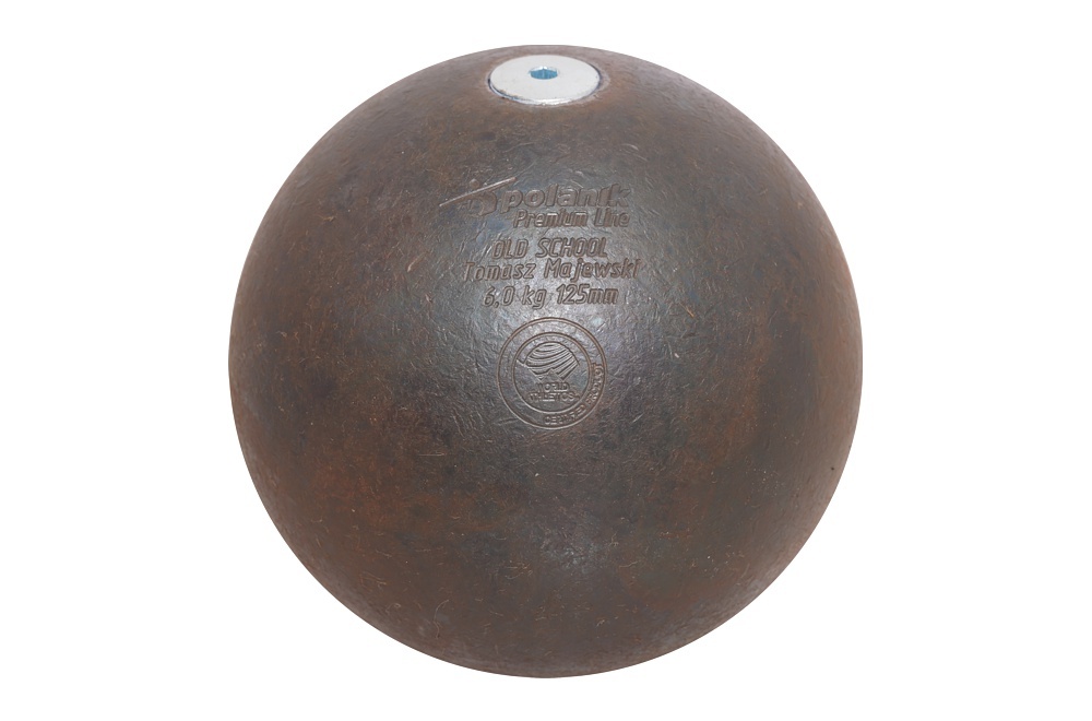 Súťažná oceľová guľa Premium Line od Tomasza Majewského - hmotnosť 6 kg, priemer 125 mm, certifikát WA I-21-0322