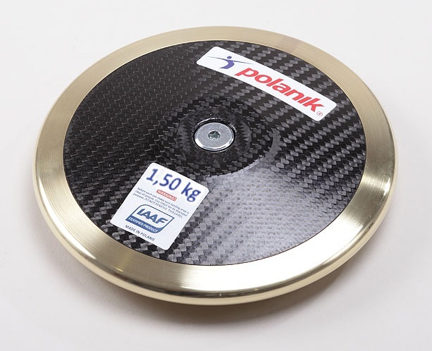 Disk soutěžní karbonový - hmotnost 1,5 kg , certifikace WA (IAAF) I-14-0677 CCD14-1,5