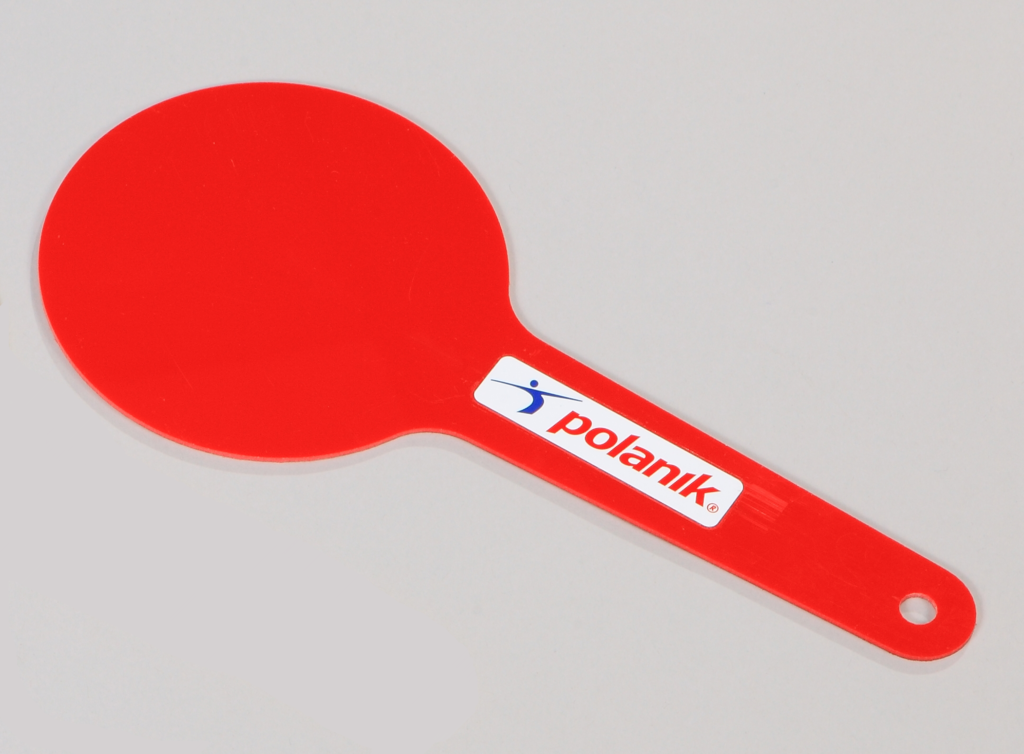 Červený terč pre rozhodcov súťaží v chôdzi - diskvalifikácia TSC-R