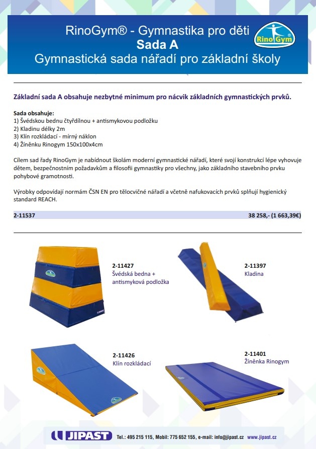 RinoGym - sada A gymnastického náradia pre základné školy