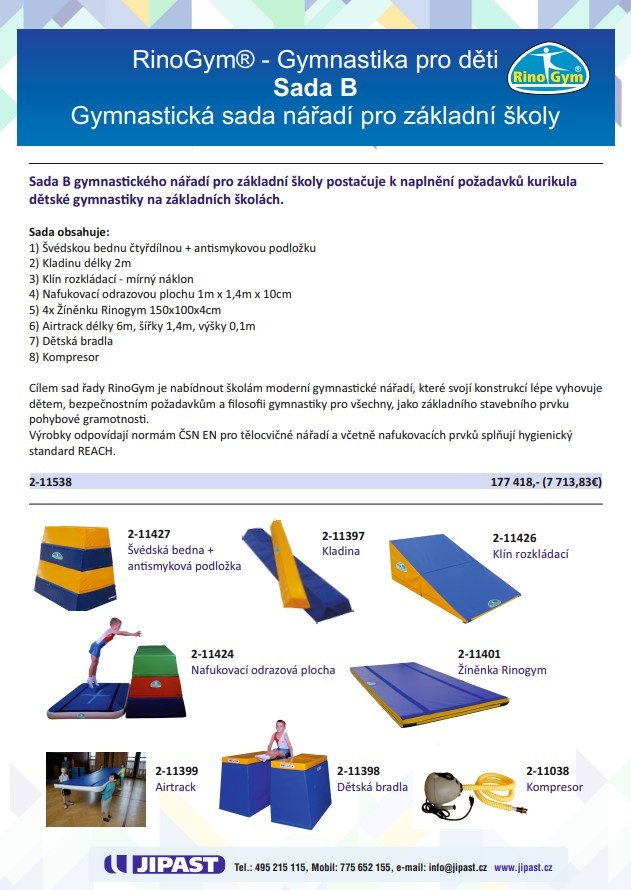 RinoGym - sada B gymnastického náradia pre základné školy