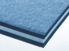 Gymnastický koberec Triflex - rozměr 12x2m, 35 mm - modrá