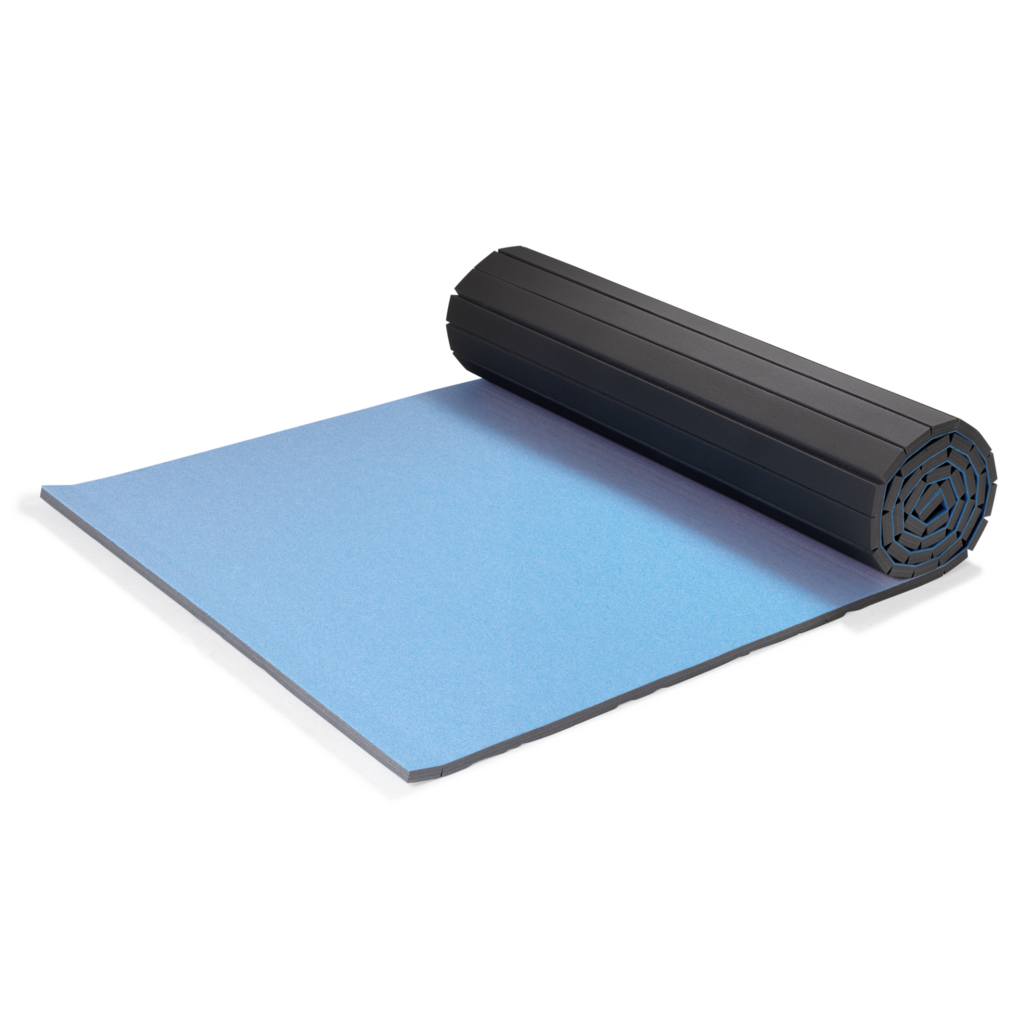 Gymnastický koberec Flexiroll - plocha 12x12 m, 40 mm - modrý