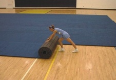 Gymnastický koberec Flexiroll - rozměr 6x2 m, 40 mm - modrá