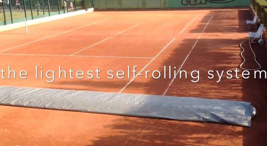 AiRRoller samonavíjací systém na zakrytie tenisových kurtov 17x35m