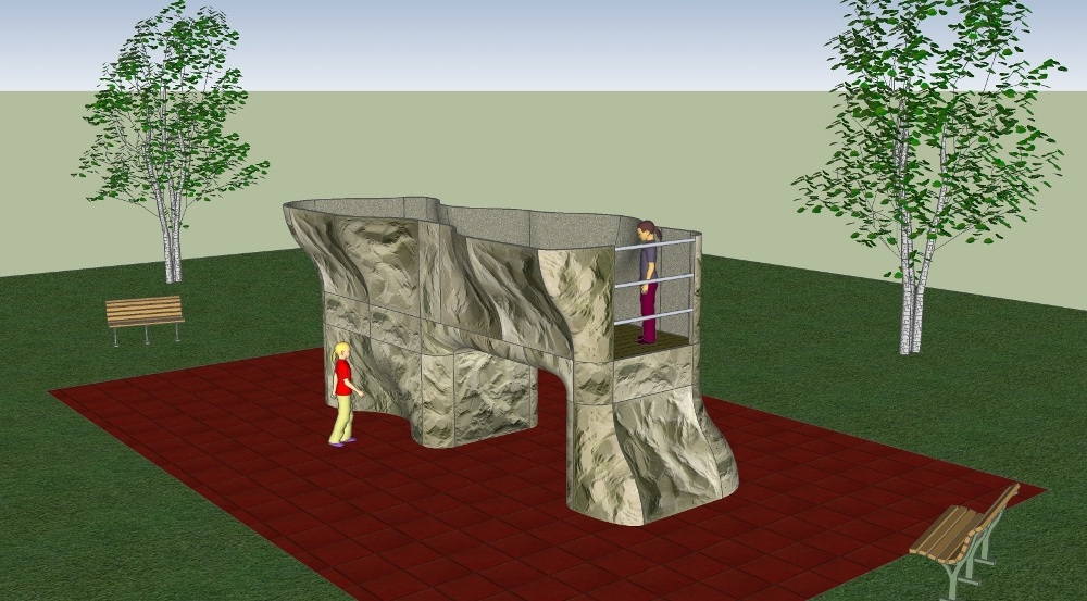 Detské ihrisko Tower 2C pre gumovú bezpečnostnú zónu