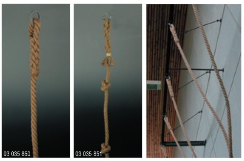 Houpací - šplhací jutové lano s uzly - délka 2,5m