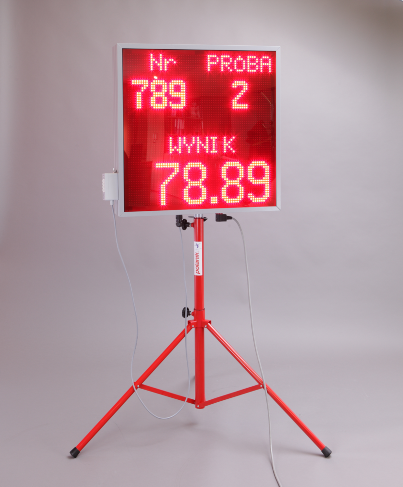 Jednostranná LED doska so statívom a ovládacím panelom, poľský popis TG16-64x64-1