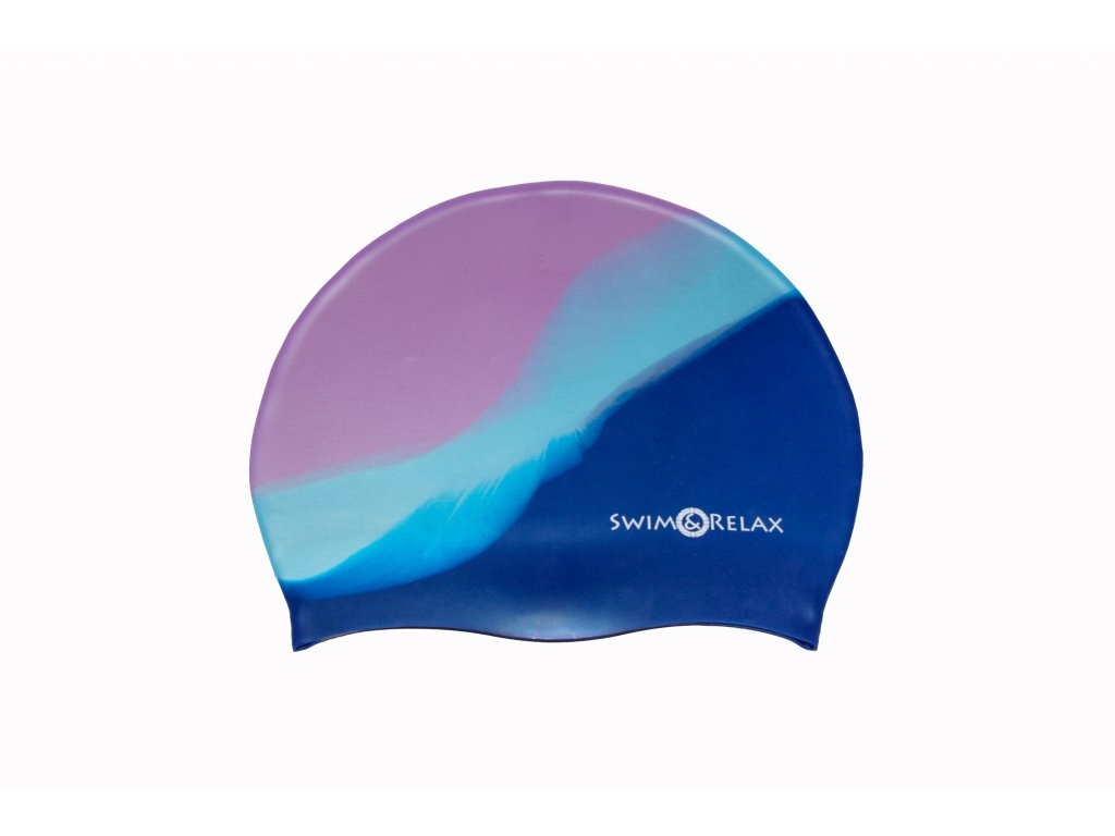 Plavecká čiapka MULTICOLOR - fialová/modrá