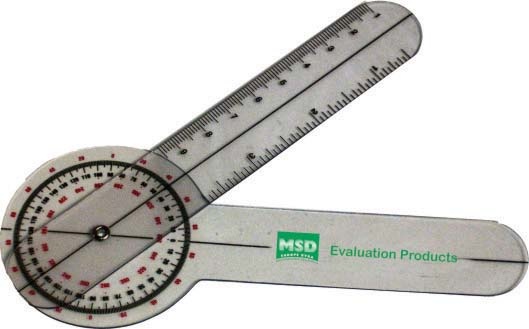 Plastový goniometer - 15 cm - 0-360 stupňov po 1.