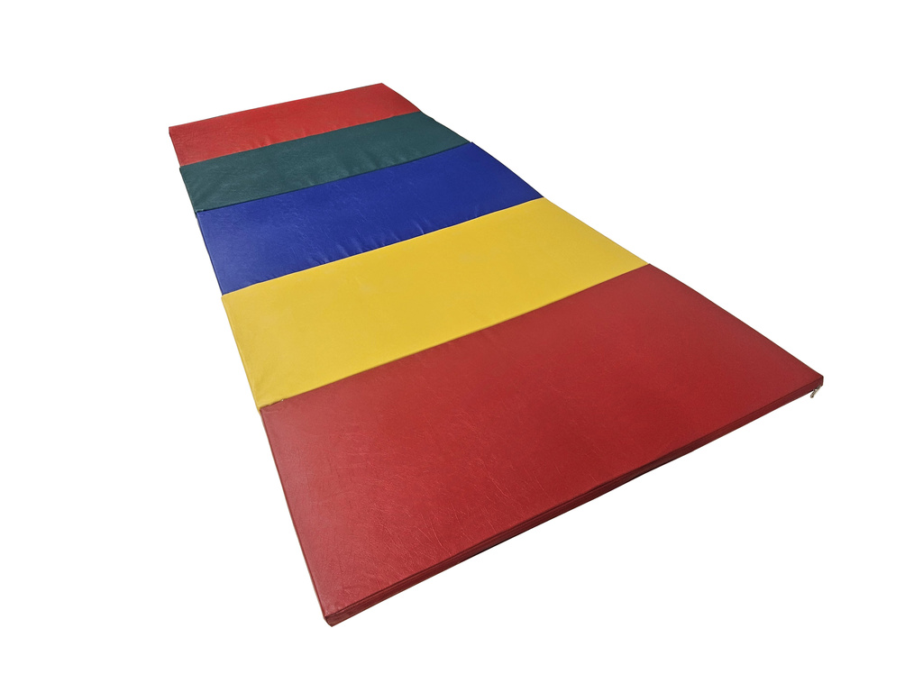 Skladacia žinenka červená-zelená-modrá-žltá-červená 300x120x3cm 5-dielna