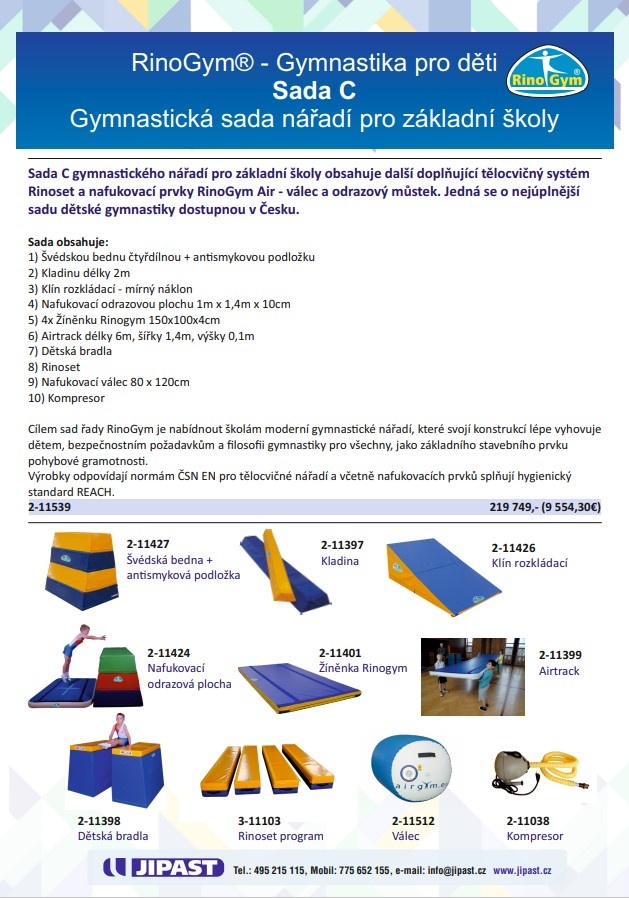 RinoGym - sada C gymnastického náradia pre základné školy