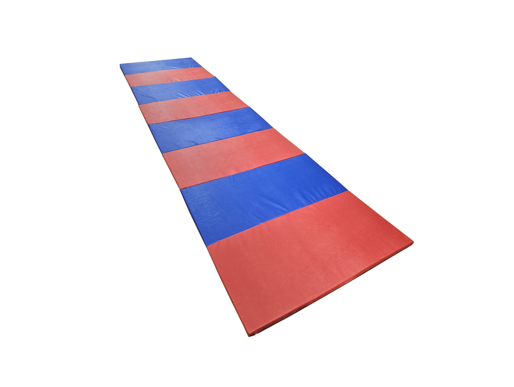 Skladacia žinenka modro-červená 480x120x3cm 8 kusov