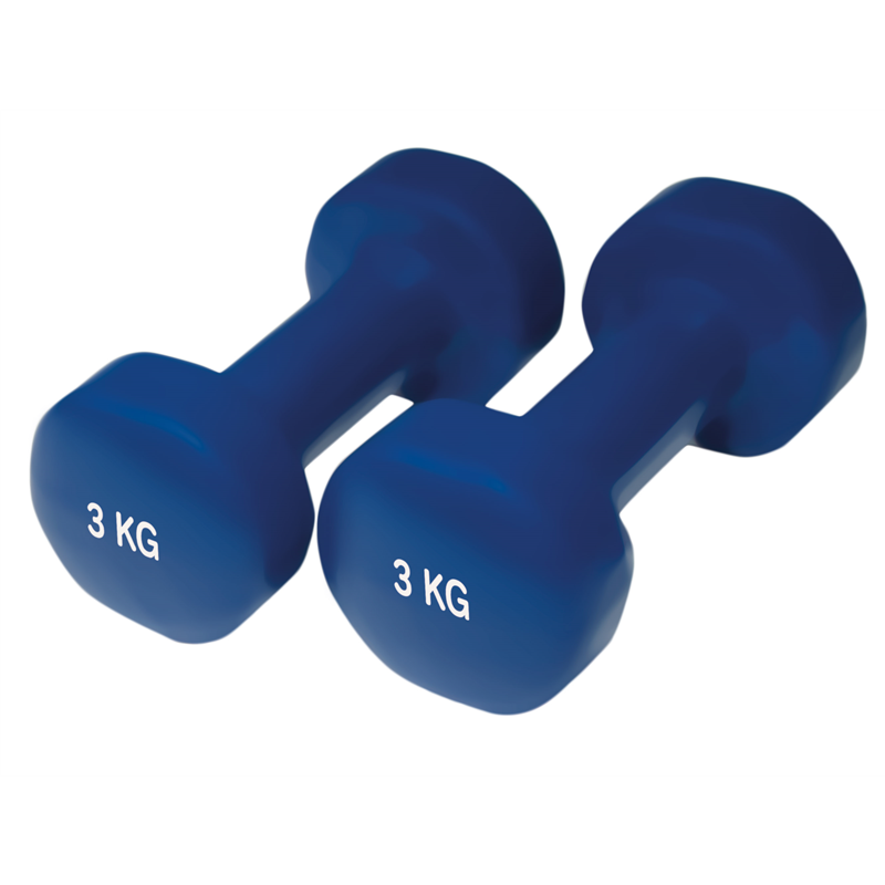 Činky z neoprénu - hmotnosť 3 kg