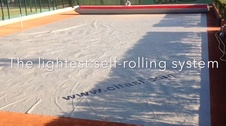 AiRRoller samorolovací systém pro zakrývání tenisových kurtů 17x35m
